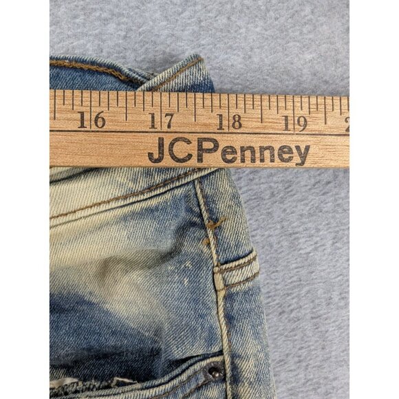 AHP Another Hype Piece Jeans Mens SZ 36 Blue Distressed Whiskers Slim Straight - Picture 5 of 14